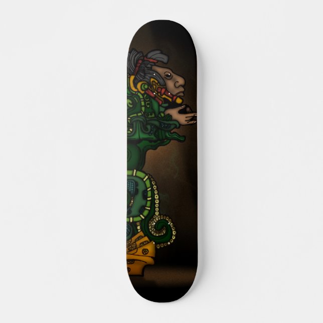 Mayan Serpent God Skateboard (Vorne)