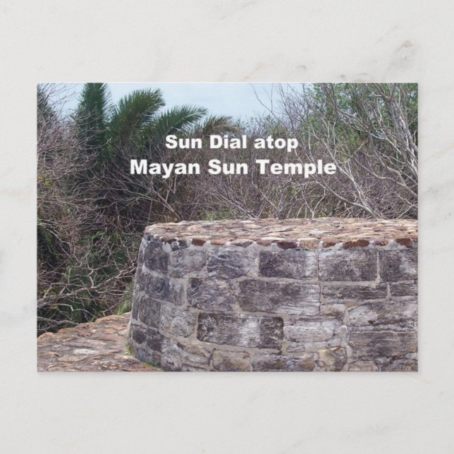 Mayan Sun Dial Postkarte (Vorderseite)