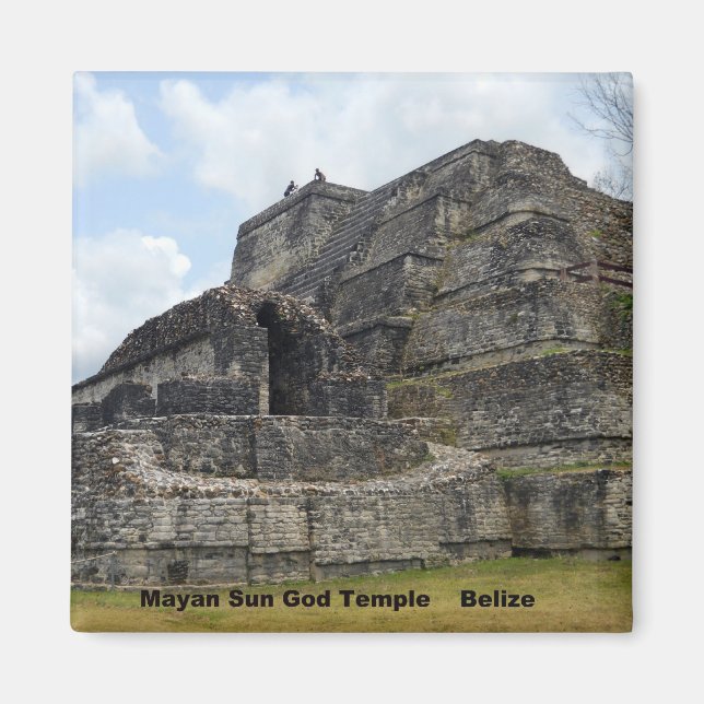 Mayan Sun God Temple, Belize Magnet (Vorne)