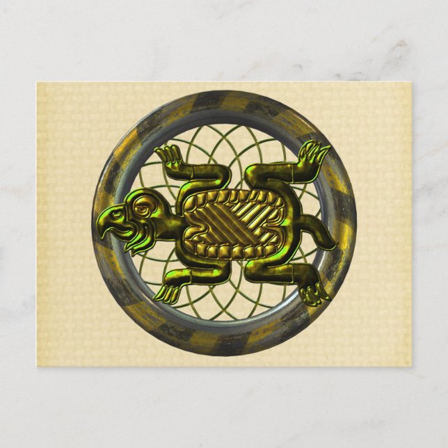 Mayan Turtle Postkarte (Vorderseite)