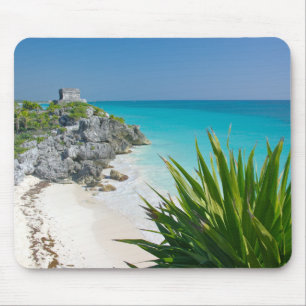 Mayaruinen am Strand in Tulum Mousepad