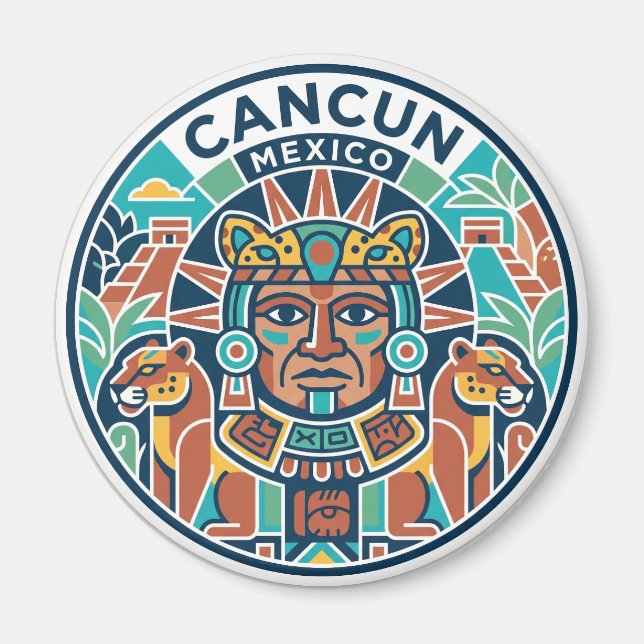 Mayas Sonnengott (Kinich Ahau) Mexiko Magnet (Vorne)