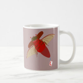 Maybug Flight School! Funny Illustration Kaffeetasse