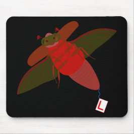 Maybug Flight School! Funny Illustration Mousepad