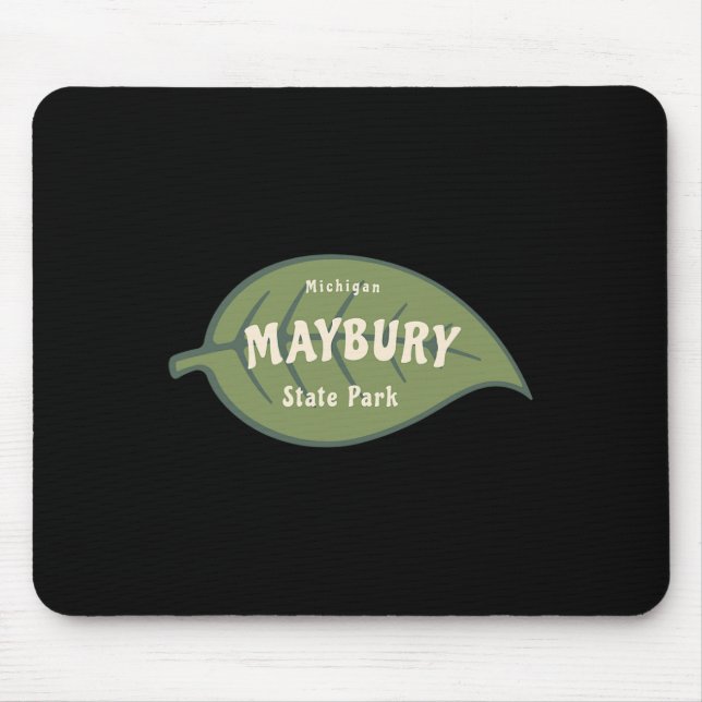 Maybury Staat Park Michigan Herbstlaubs Mousepad (Vorne)