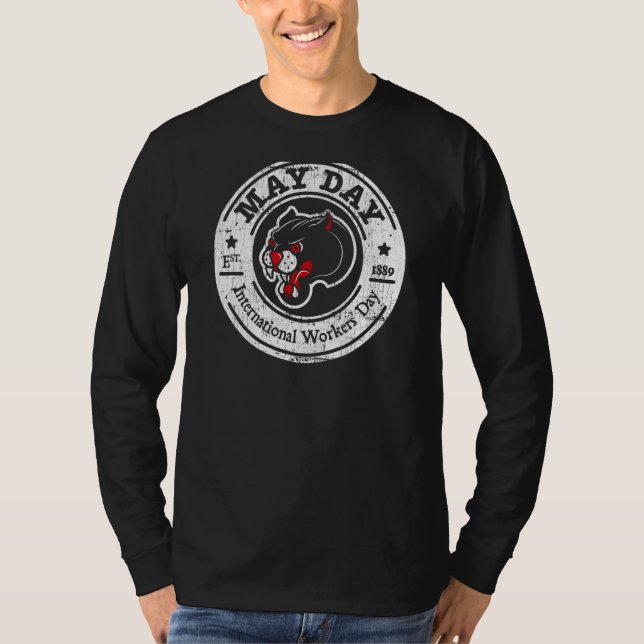Mayday am 5. Mai Internationaler Arbeitstag T-Shirt (Vorderseite)
