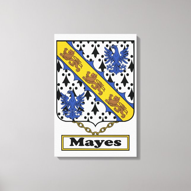 Mayes Familienwappen Leinwanddruck (Vorderseite)
