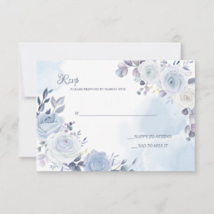 Mayflower Blue RSVP Cards Karte