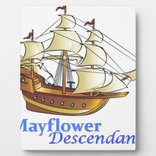 Mayflower Descendant Segelschiff Fotoplatte