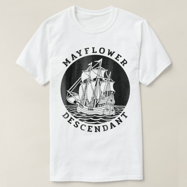 Mayflower Descendant T-Shirt (Design vorne)
