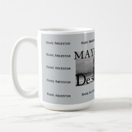 Mayflower Nachkomme w/Room für 14 Vorfahrn-Namen Kaffeetasse
