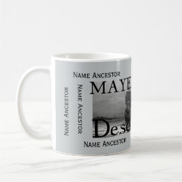 Mayflower Nachkomme w/Room für 8 Vorfahrn-Namen Kaffeetasse
