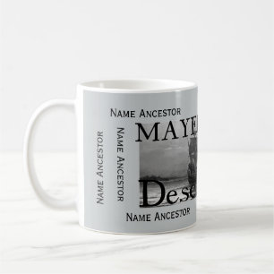 Mayflower Nachkomme w/Room für 8 Vorfahrn-Namen Kaffeetasse