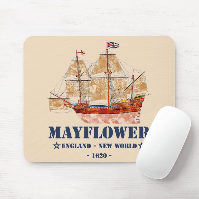 Mayflower Tall Ship - England in New World im Jahr Mousepad (Mit Mouse)