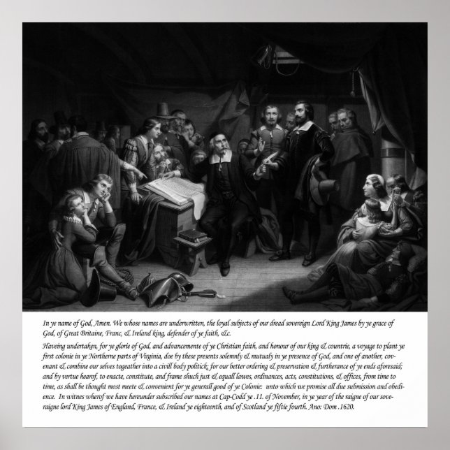 Mayflower - Unterzeichnung des Pakts Poster (Vorne)