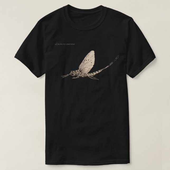 Mayfly Nymph Fly Fishing Tying Tenkara Entomology T-Shirt (Design vorne)