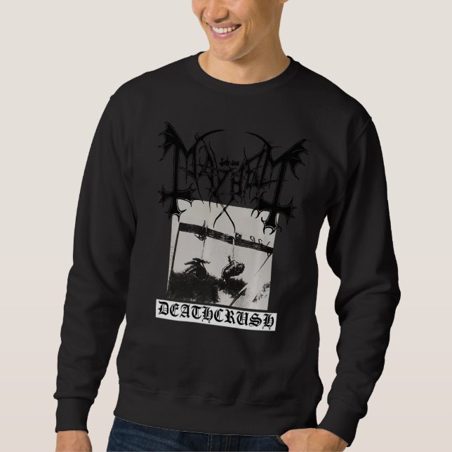 Mayhem Deathcrush Original Front & Back Print Blac Sweatshirt (Vorderseite)