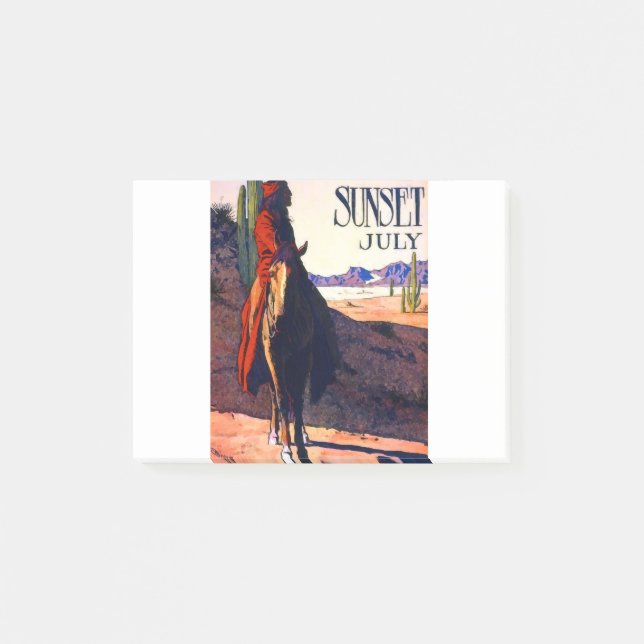 Maynard Dixon Sunset Juli Post-it Klebezettel (Vorderseite)