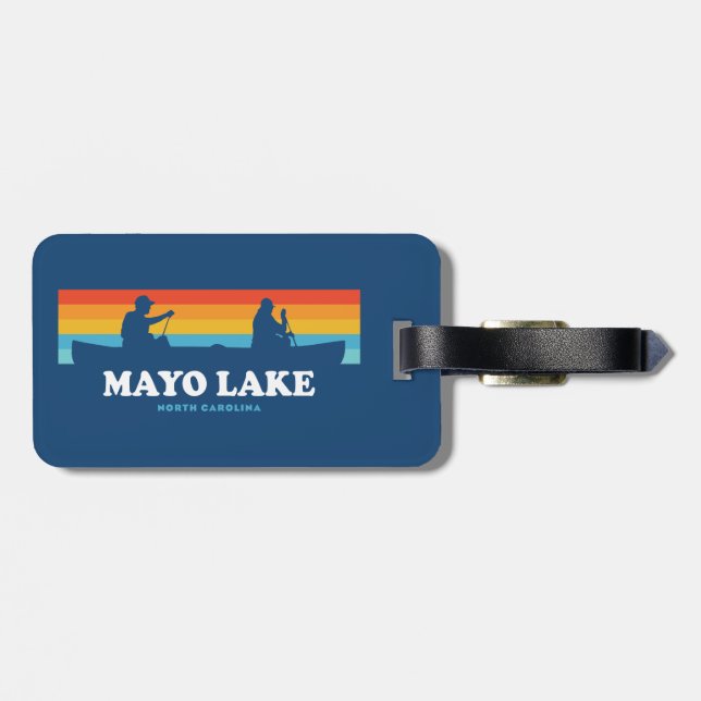 Mayo Lake North Carolina Canoe Gepäckanhänger (Rückseite horizontal)