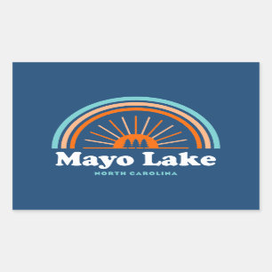 Mayo Lake North Carolina Rainbow Rechteckiger Aufkleber