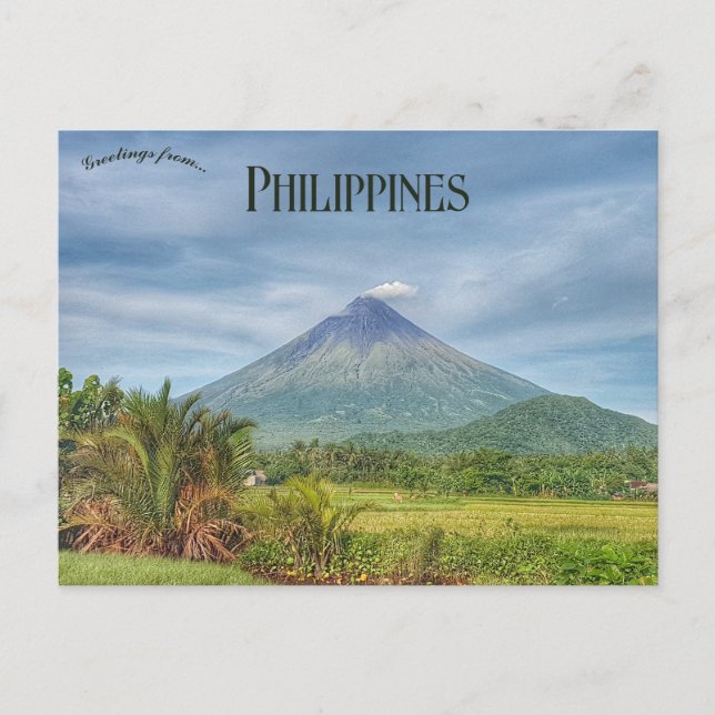 Mayon Volcano Albay Philippinen Postkarte (Vorderseite)