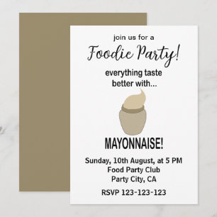 Mayonnaise Sauce Food Funny Mayonnaise Einladung