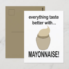Mayonnaise Sauce Food Funny Mayonnaise Postkarte