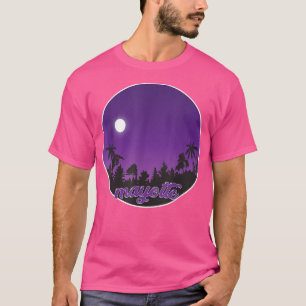 Mayotte bei Nacht mit Palmen T-Shirt