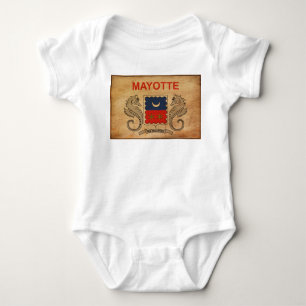 Mayotte-Flagge Baby Strampler