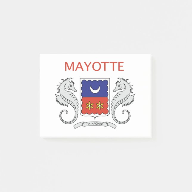 Mayotte-Flagge Post-it Klebezettel (Vorderseite)
