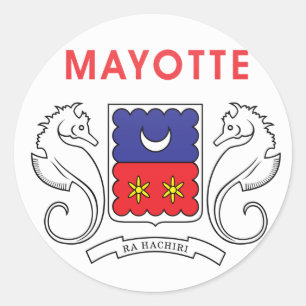 Mayotte-Qualität Flaggen-Kreis Runder Aufkleber