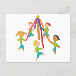 Maypole Dancing Postkarte