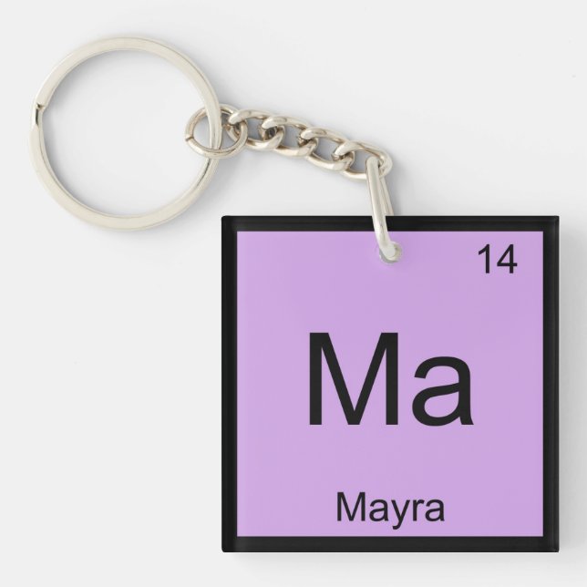 Mayra Namenschemie-Element-Periodensystem Schlüsselanhänger (Vorderseite)