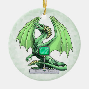 Mays Geburtsteinzeitdrache: Smaragdverzierung Keramik Ornament