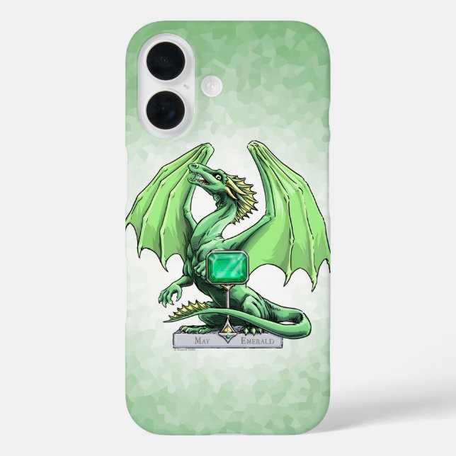 Mays Geburtsteinzeitdrache: Smarald Case-Mate iPho iPhone 16 Hülle (Rückseite)