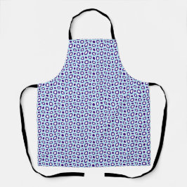 Maz Abstrakt Teardrops Navy Sky Blue White Schürze