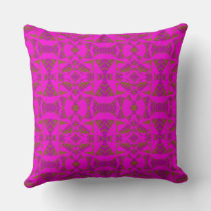 Maz Abstrakt Zebra Mosaic - Fuchsia Green Kissen