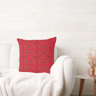 Maz Abstrakt Zebra Mosaic - Red Green Kissen