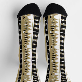 Maz Afrofuturist Pattern Gold Socken