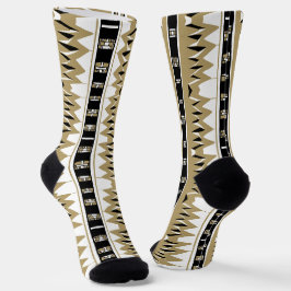 Maz Afrofuturist Pattern Gold Socken