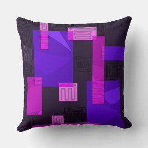 Maz Egyptian Collage - Fuchsia Pink Lila Kissen