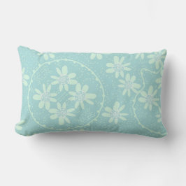Maz Floral Bubbles Polka Dot Duck Egg Blue Mint Lendenkissen
