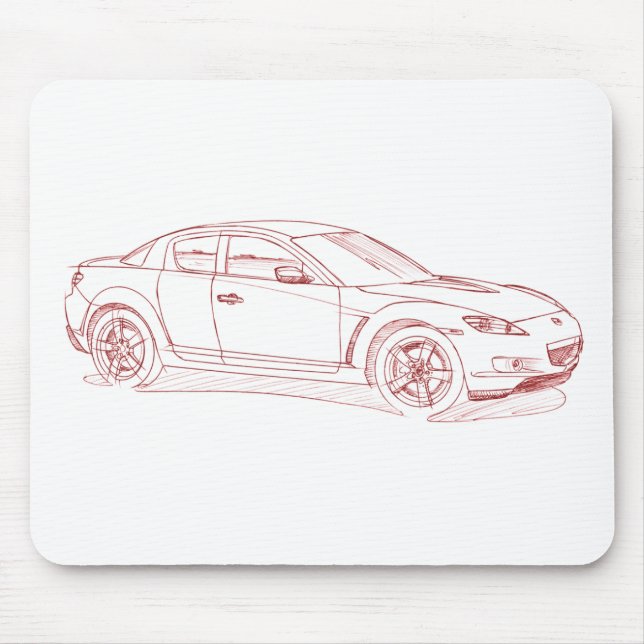 Maz RX8 2003 Skizze Mousepad (Vorne)