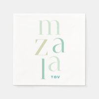 Mazal Tov Green Hebrew Glückwunsch