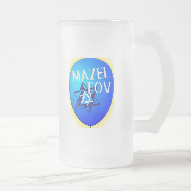 Mazal Tov Mattglas Bierglas (Rechts)