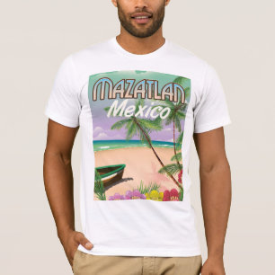 Mazatlan Beach Mexico Beach Reiseplakat T-Shirt