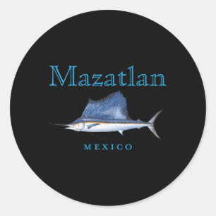 Mazatlan Mexico Sailfish Runder Aufkleber