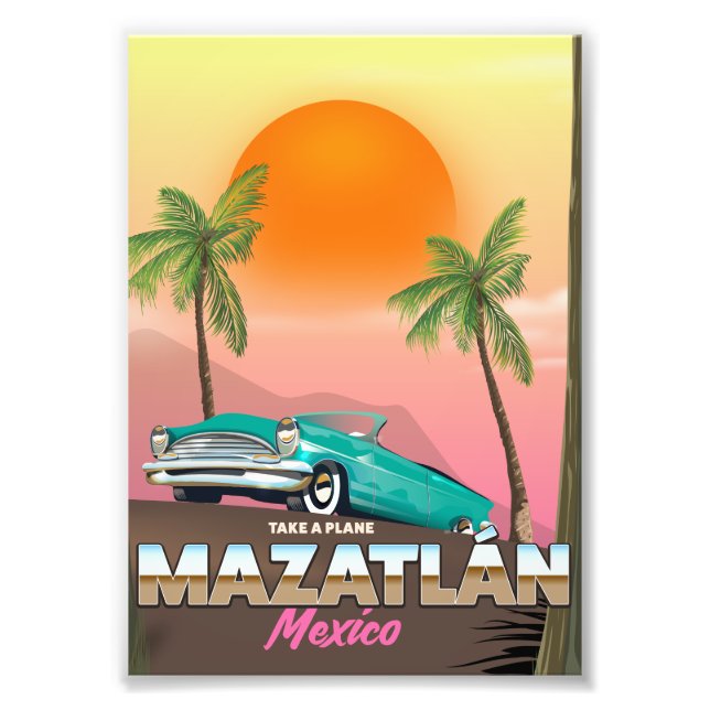 Mazatlán Mexiko Reiseplakat Fotodruck (Vorne)