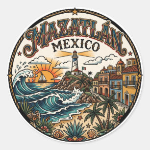 Mazatlán Mexiko Runder Aufkleber