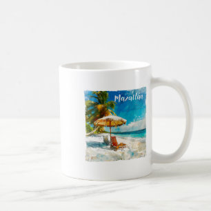 Mazatlan Mexiko Schöne Strände Palmen Bäume Souve Kaffeetasse
